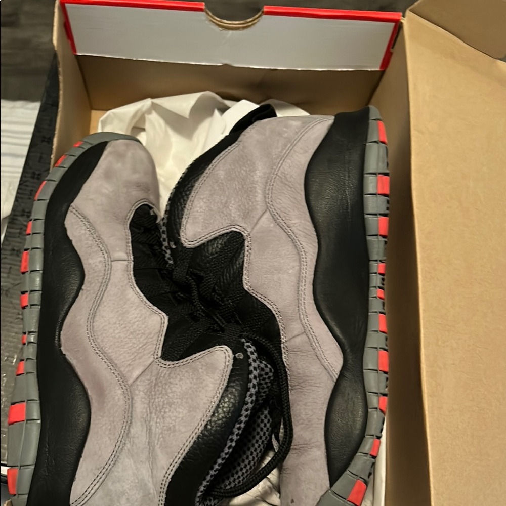 Jordan Retro 10 Cool Grey and Black Sneakers